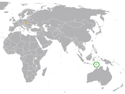 Lage von Osttimor und Slowakei