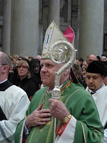 Cardinal Edwin Frederick O'Brien, Grand Master of the Order of the Holy Sepulchre 2011-2019, during a pilgrimage in Rome (2013). Edwin Frederick O'Brien.jpg