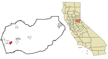 El Dorado County California Obszary włączone i nieposiadające osobowości prawnej Shingle Springs Highlighted.svg