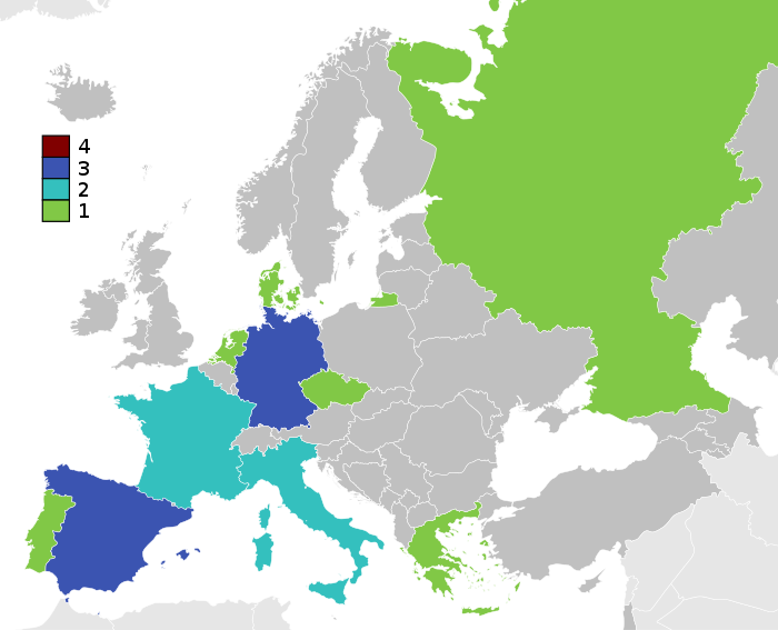 Map of winners