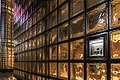 Exterior view of the illuminated facade of Maison Hermès made of glass blocks, Ginza, Tokyo, Japan.jpg