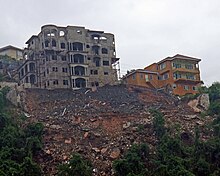 A shed collapsed in Saint Andrew Parish, killing the three construction workers inside Fatal Landslide.jpg