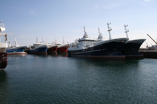 Fishing boats in Fraserburgh harbour