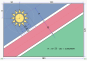 Construction sheet of Namibian flag