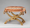 French folding stool, curule style, 1786