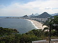 Vista de la platja de Copacabana.