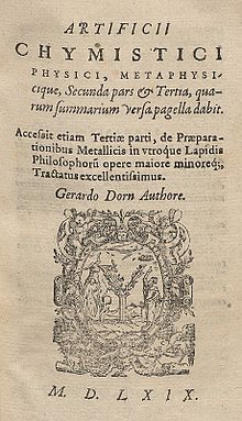 Artificii chymistici physici, 1569