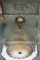 Fountain with a shell-shaped basin, on the piazza