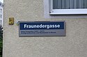 old street sign Fraunedergasse