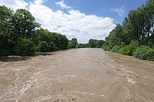 Flood in the nature sanctuary Altneckar