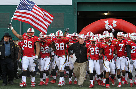 Ralph Friedgen leads his team before his final game, the 2010 Military Bowl.