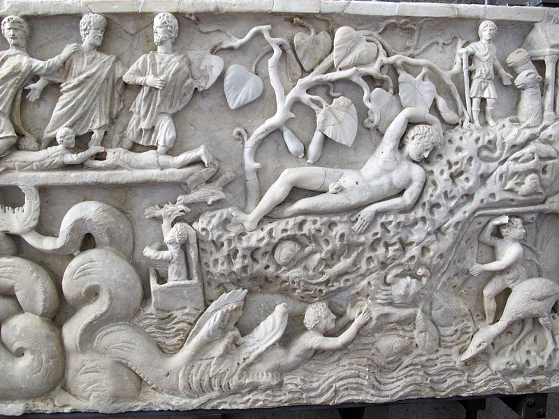 File:Fronte del sarcofago di giona, 280-300 dc., da necropoli vaticana 04.JPG