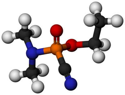 Chemical form of the nerve agent Tabun, the first ever synthesized.