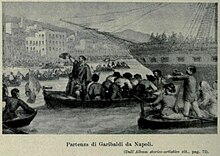 Garibaldi's departure from Naples, 9 November 1860 Garibaldi parte da Napoli 9-11-1860.JPG