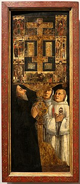 O cardinâle Bessarione co-o reliquâio da vêa Crôxe, 1472-1473 ca. (National Gallery- Londra)