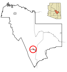 Gila County Incorporated and Unincorporated areas Central Heights Midland highlighted.svg