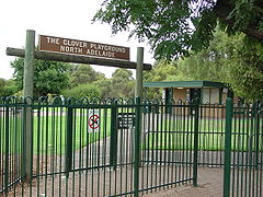 Entrance to LeFevre Terrace playground Glover Playground, North Adelaide, Entrance.jpg