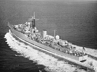 Diana at sea, 1954 HMS Diana 1954 IWM HU 129802.jpg