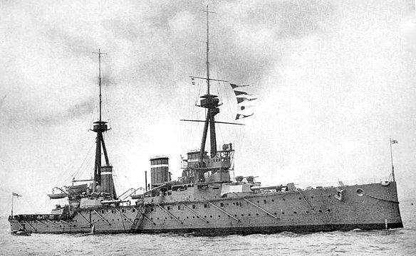 HMS Invincible, one of the earliest and Britain's first battlecruiser
