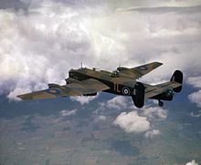 Halifax in daylight flight, 1942 Halifax II 35 Sqn RAF in flight c1942.jpg