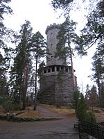 מגדל אאולנקו הסמוך להמנלינה - נקודת הסיום השביעית של המירוץ והאחרונה בפינלנד