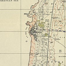 Serie di mappe storiche per l'area di Tantura (anni '40).jpg