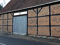 Ancienne grange classée du XVIIe siècle dans le Leicestershire (Angleterre).