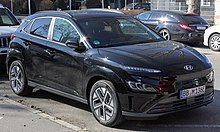 Hyundai Kona Electric was Australia's second most popular EV in 2020 for $54,000 (before EV subsidies) Hyundai also offered COVID-19 vaccinated Australians a chance to win an electric car. Hyundai Kona Electric FL IMG 3914.jpg