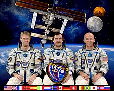 Crew of ISS Expedition 13 with T. Reiter