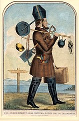 Image 22"Independent Gold Hunter on His Way to California", c. 1850 (from History of California)