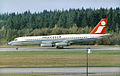 El avión involucrado en el accidente fotografiado en octubre de 1967 mientras estaba en servicio con Internord.