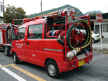 Kei car fire engine in Japan