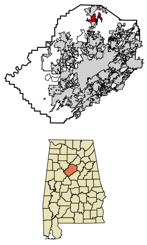 File:Jefferson County Alabama Incorporated and Unincorporated areas Kimberly Highlighted 0139856.svg
