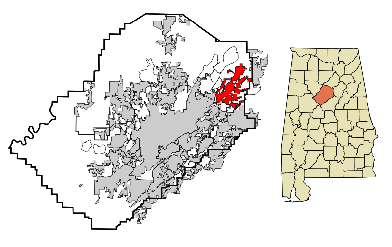 File:Jefferson County Alabama Incorporated and Unincorporated areas Trussville Highlighted.svg