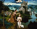 ヨアヒム・パティニール『キリストの洗礼』(1515年ごろ)