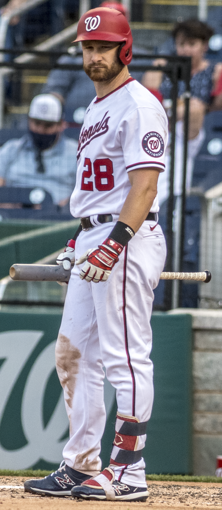 Jonathan Lucroy appeared in five games with the Nationals in April while the team dealt with a COVID-19 outbreak.