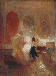 Джозеф Мэллорд Уильям Тернер (1775-1851) - Музыкальная вечеринка, Замок Ист-Каус - N03550 - Национальная галерея.jpg