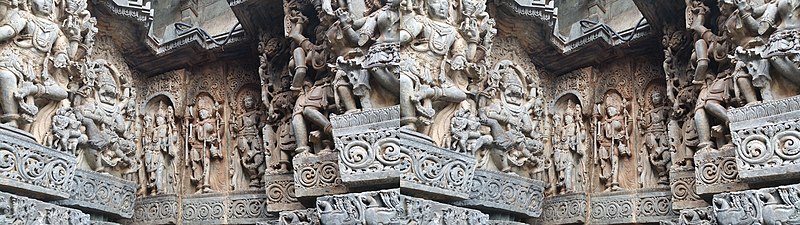 Narasimha and various forms of Shiva tucked in nooks of the walls
