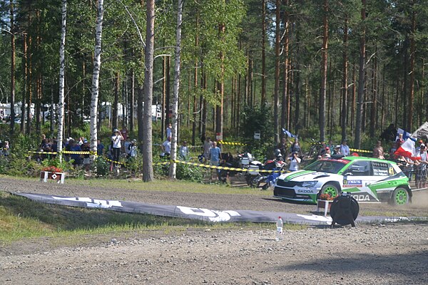 Rovanperä at the 2018 Rally Finland