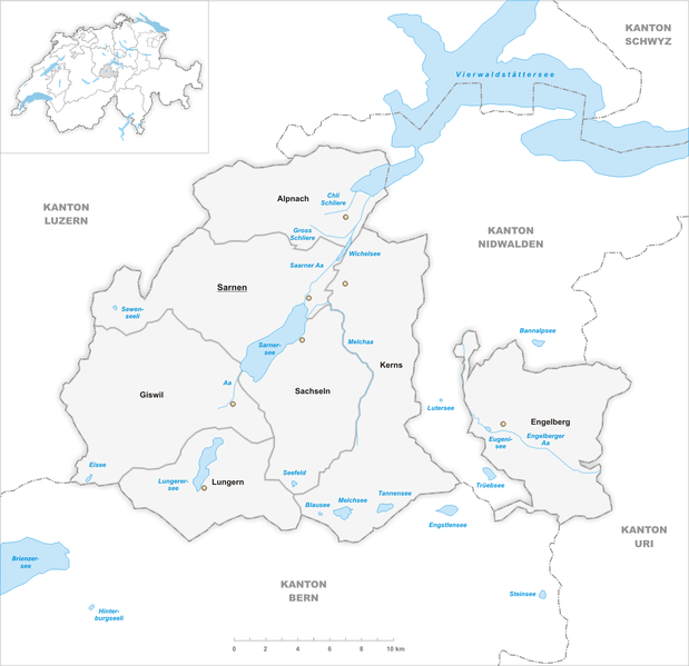 File:Karte Gemeinden des Kantons Obwalden 2007.png