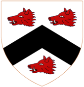 Original arms of the Lords Elphinstone (not including the various quarterings that were later acquired by the family) Keith Escutcheon.png