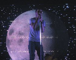 Cudi performing songs from Man on the Moon: The End of Day in August 2009. KidCudiMoon1.jpg