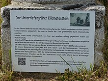 Der Untertiefengrüner Kilometerstein