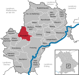 Kirchdorf an der Amper - Localizazion