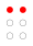 ⠉ (braille pattern dots-14)