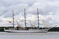English: Dar Młodziezy during Tall Ships’ Race 2019 at Langerak, the eastern part of Limfjord, near Hals.