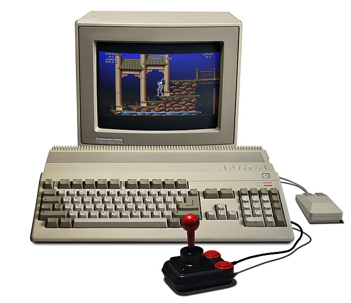 An Amiga 500 configured for games.