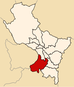 Locatie van Chumbivilcas in de regio Cuzco