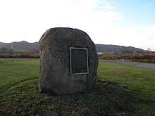 The stone marker at/near the——former site of Logstown (1725-1758)