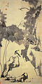 荷花小鳥図 朱耷（清、17世紀、上海博物館）